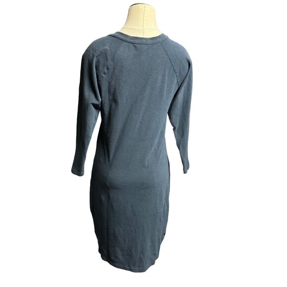 James Perse Standard Blue V-Neck Henley Dress Size 3 - Picture 2 of 9